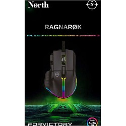 North Odin Pro WL Siyah 26K DPI 750 IPS 70G UltraLight RGB Kablosuz Gaming Mouse