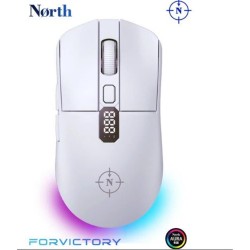North Odin Pro WL Beyaz 26K DPI 750 IPS 70G UltraLight RGB Kablosuz Gaming Mouse