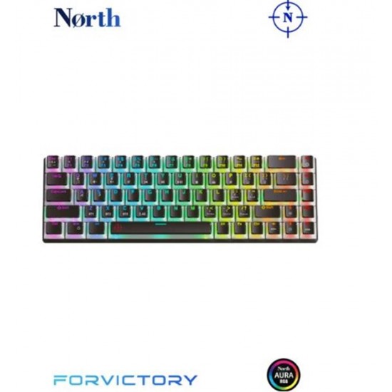 North Odin Pro WL68 LightCore Kablosuz Bluetooth RGB Red Switch Türkçe Siyah Mekanik Gaming Klavye North Odin Pro WL68 LightCore Kablosuz Bluetooth RGB Red Switch Türkçe Siyah Mekanik Gaming Klavye