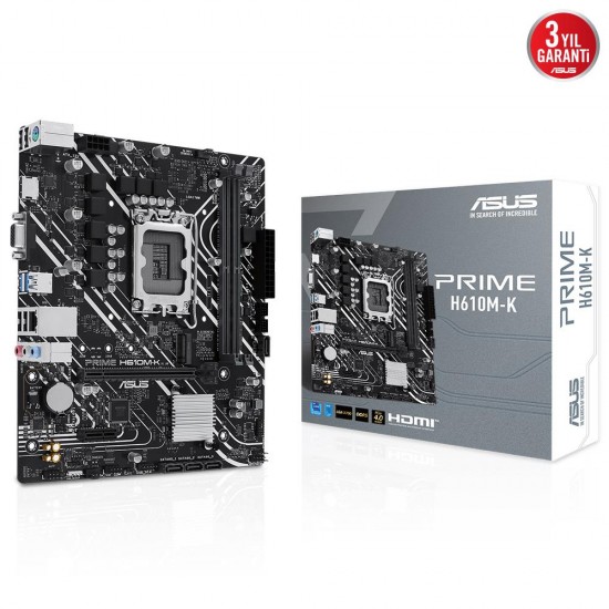 Asus Prime H610M-K ARGB Intel Soket LGA1700 DDR5 5600MHz mATX Gaming (Oyuncu) Anakart Asus Prime H610M-K ARGB Intel Soket LGA1700 DDR5 5600MHz mATX Gaming (Oyuncu) Anakart