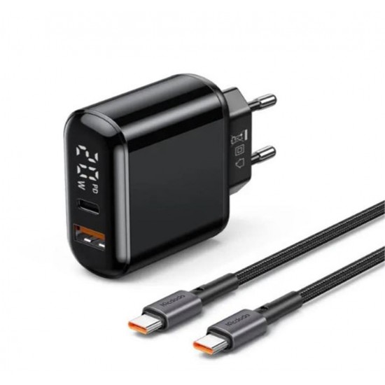 MCDODO CH-7172 PD3 20W 1 USB 1 TYPE-C GİRİŞLİ ŞARJ ADAPTÖRÜ USB-C TO USB-C -SİYAH MCDODO CH-7172 PD3 20W 1 USB 1 TYPE-C GİRİŞLİ ŞARJ ADAPTÖRÜ USB-C TO USB-C -SİYAH
