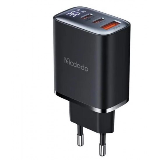 MCDODO CH-2180 30W 2 TYPE-C 1 USB-A GİRİŞLİ DİGİTAL GÖSTERGELİ HIZLI ŞARJ ALETİ- SİYAH MCDODO CH-2180 30W 2 TYPE-C 1 USB-A GİRİŞLİ DİGİTAL GÖSTERGELİ HIZLI ŞARJ ALETİ- SİYAH