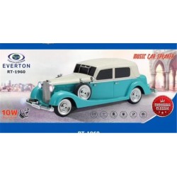 EVERTON RT-1960 Emerald (Zümrüt Yeşi)l Arabalı  Bluetooth Fm-Usb-Tf-Aux Şarjlı Nostaljik Radyo