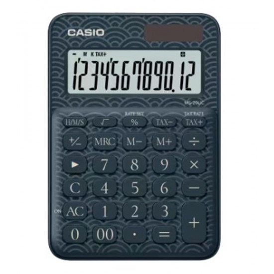 Casio MS-20UC-JBU 12 Hane Lacivert Desenli Masa Üstü Hesap Makinesi Casio MS-20UC-JBU 12 Hane Lacivert Desenli Masa Üstü Hesap Makinesi