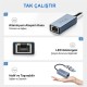 Inca IUTP-01TX Ethernet Adaptörü USB ve TYPE-Cye Bağlantı USB 3.0 ve TYPE-C 3.1 Alüminyum 1000Mbps Inca IUTP-01TX Ethernet Adaptörü USB ve TYPE-Cye Bağlantı USB 3.0 ve TYPE-C 3.1 Alüminyum 1000Mbps