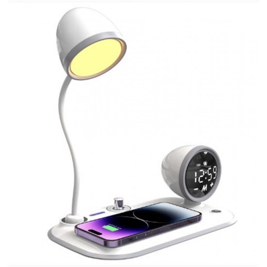 S-link SL-CW21 Beyaz Telefon Uyumlu Fast Şarj 15W Ayarlanabilir Led Işıklı Masa Lambası S-link SL-CW21 Beyaz Telefon Uyumlu Fast Şarj 15W Ayarlanabilir Led Işıklı Masa Lambası