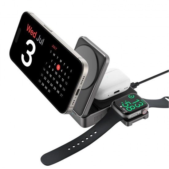 S-link SW-CWF116 Siyah Telefon Kulaklık Akıllı Saat 15W 3 in 1 Magsafe Qi2 Kablosuz Şarj Cihazı S-link SW-CWF116 Siyah Telefon Kulaklık Akıllı Saat 15W 3 in 1 Magsafe Qi2 Kablosuz Şarj Cihazı