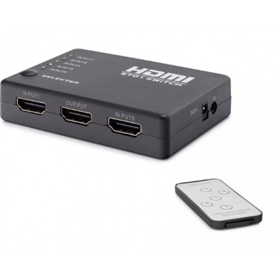 Hadron Hdx1272 5 Port Hdmi Switch 5Giriş 1Çıkış Kumandalı Hadron Hdx1272 5 Port Hdmi Switch 5Giriş 1Çıkış Kumandalı