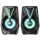 Mikado MD-S23 GLARE 2.0 Multimedia 3W-2 Siyah USB RGB Işıklı Gaming Speaker Hoparlör Stereo Giriş Mikado MD-S23 GLARE 2.0 Multimedia 3W-2 Siyah USB RGB Işıklı Gaming Speaker Hoparlör Stereo Giriş