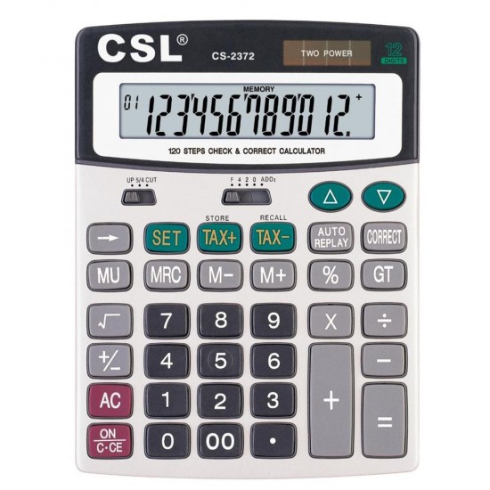 CSL CS-2372 12 Hane Masa Tipi İşlem Kontrollü Hesap Makinesi CSL CS-2372 12 Hane Masa Tipi İşlem Kontrollü Hesap Makinesi