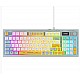 Everest KB-79 SILENT PRO Mavi-Beyaz-Sarı SESSİZ RGB Q Membrane Oyuncu Klavyesi Everest KB-79 SILENT PRO Mavi-Beyaz-Sarı SESSİZ RGB Q Membrane Oyuncu Klavyesi