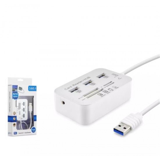 Hadron Hdx7028 Usb3.0 Hub Combo 3-Usb3.0 + Ms + Sd + M2 + Tf 20Cm Beyaz Hadron Hdx7028 Usb3.0 Hub Combo 3-Usb3.0 + Ms + Sd + M2 + Tf 20Cm Beyaz