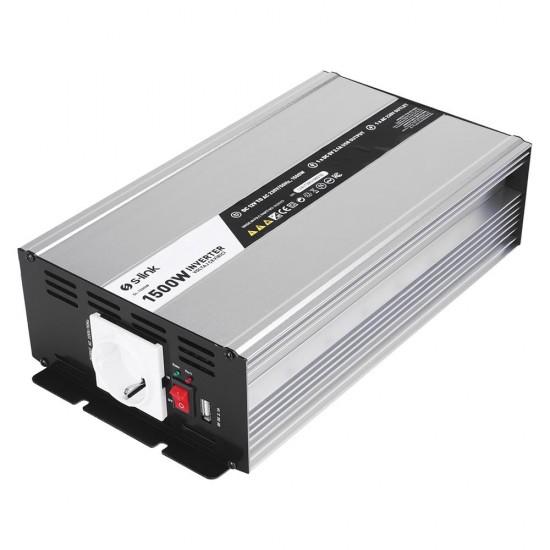 S-link SL-1500W 1500W DC12V-AC230V İnverter S-link SL-1500W 1500W DC12V-AC230V İnverter