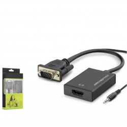 Hadron Hdx7794 Vga To Hdmi F Çevirici + Audio 1080P Siyah