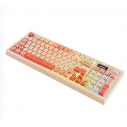 Everest KB-85 SILENT PRO Kablosuz Bej-Pembe-Turuncu SESSİZ RGB Wireless 2.4Ghz  Q Oyuncu Klavyesi