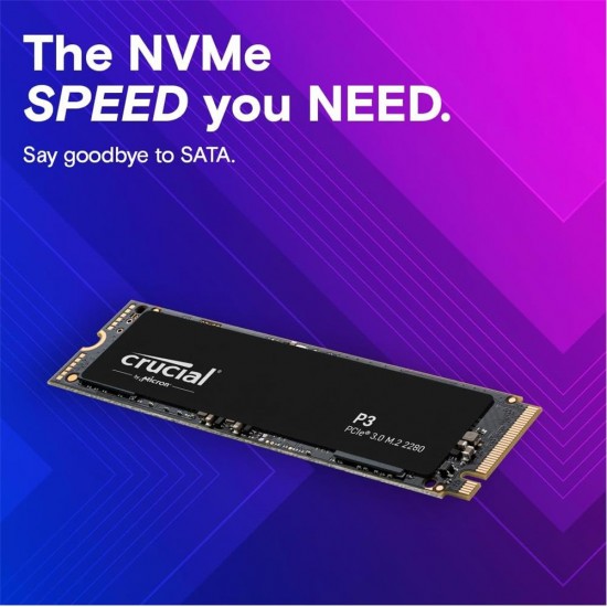 Crucial 1TB P3 M.2 NVMe PCIe CT1000P3SSD8 3500 - 3000MB-s 5 YIL Garanti Gen 3 Ssd