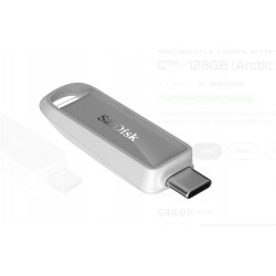 Sandisk SDIXS0N-128G-GN6NE 128GB Phone Drive with USB-C-128GB (Arctic White) Flash Bellek