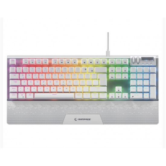 Rampage Carbon Beyaz RGB Q Gaming Oyuncu Klavye Bilek Destekli Red Switch Rampage Carbon Beyaz RGB Q Gaming Oyuncu Klavye Bilek Destekli Red Switch