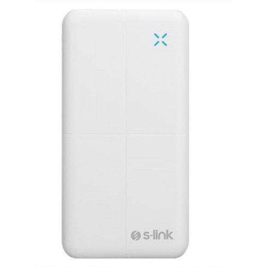S-link IP-G12N 10000mAh Micro+Usb+ Type-C Giriş+Çıkış Beyaz. Taşınabilir Pil Şarj Cihazı Powerbank
