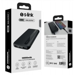 S-link IP-G11N 10000mAh Micro+Usb+ Type-C Giriş+Çıkış Siyah Taşınabilir Pil Şarj Cihazı Powerbank