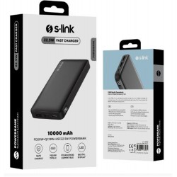 S-link P311L 10000mAh PRM LED Logo Siyah LCD Taşınabilir Pil Şarj Cihazı Powerbank