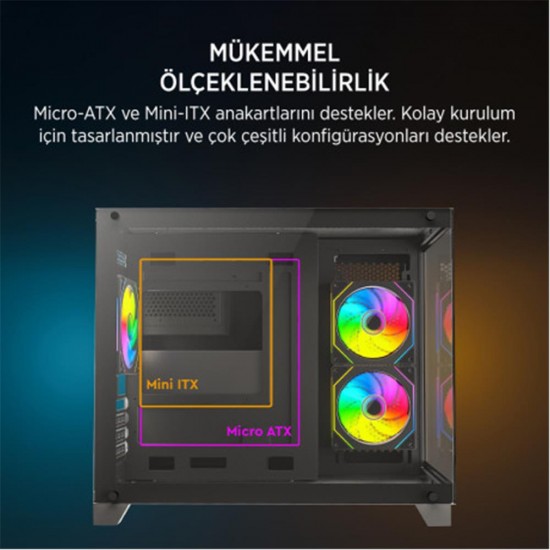 James Donkey Stark S700 650W Siyah Gaming Kasa