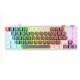 Rampage YORU MINI Gri-Beyaz Type-C Bağlantılı OUTEMU Red Swich Q Mekanik Gaming Oyuncu Klavye RGB