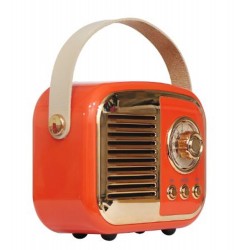 Mikado MD-24BT Echoes 3W 800mAh Turuncu Usb+TF Kart+Bluetooth Destekli Klasik Retro Müzik Kutusu