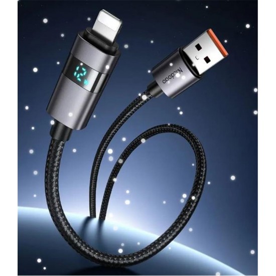 MCDODO CA-6490 USB-A - YATAY LED EKRANLI AYDINLATMA KABLOSU SİYAH 1.2M