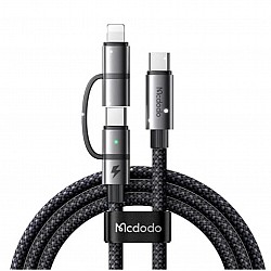 MCDODO CA-0450 LIGHTNING PD 36W - TYPE-C 100W DESTEKLİ2 Sİ BİR ARADA ŞARJ KABLOSU 1.2M