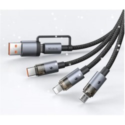 MCDODO CA-7260 6sı 1 Arada 100W Şeffaf Çoklu Kablo 1.2m