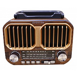 Everton RT-679  Bluetooth-USB-SD-FM Şarjlı Solarlı  Nostaljik Radyo