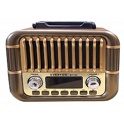 Everton RT-722   Şarjlı Dijital Göstergeli Nostaljik Radyo( Bluetooth-USB-SD-FM)