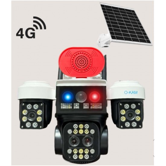 OKam O-KAM 5051 3 LENS 10X OPTİK ZOOM 4G SOLAR RED SPEAKER PTZ KAMERA