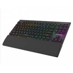 Rampage BERU Siyah 2.4G + BT Wireless RED SWITCH Mekanik Gaming Oyuncu Klavye Slim RGB