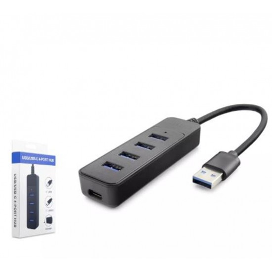 Hadron Hdx7046 Usb Hub 3-Usb3.0 + Type-C 4in1 Siyah