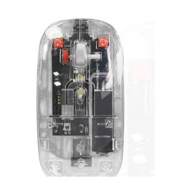 Dexim MW-002RT 2.4Ghz & Bluetooth Kablosuz Şarj Edilebilir Şeffaf Sessiz Mouse-DMA025