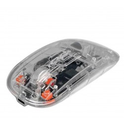 Dexim MW-002RT 2.4Ghz & Bluetooth Kablosuz Şarj Edilebilir Şeffaf Sessiz Mouse-DMA025