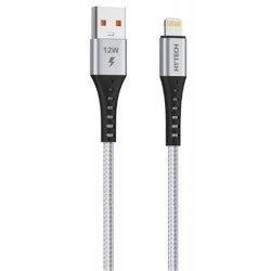 Hytech HY-X331 1m 2.4A Lightning Silver Gri Data + Şarj Kablosu