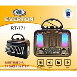Everton RT-771  Bluetooth Usb-Micro Sd  Solarlı Nostaljik Radyo