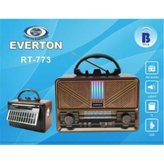 Everton RT-773  Bluetooth Usb-Micro Sd Solarlı Nostaljik Radyo