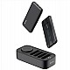 S-link IP-DS40 4 Adet 10000mAH Powerbank li  15W Kablosuz Şarj Siyah Taşınabilir Şarj İstasyonu