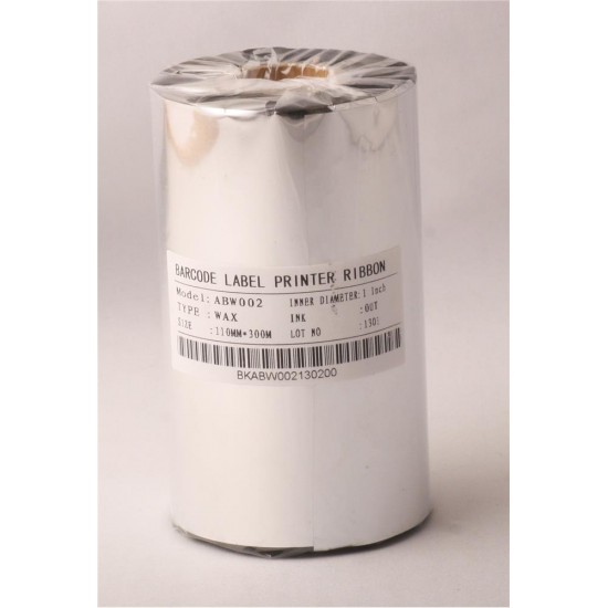 Ribbonsan RB00007 WX-10FBK 110-450MT Wax Ribbon