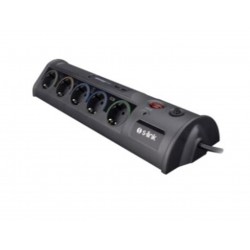 S-link SPG3-J-5 1.5m 306Joule 5Li Akım Kor.Siyah Priz