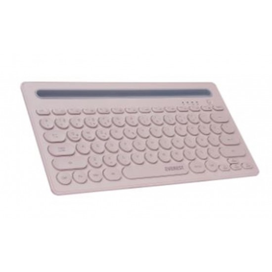 Everest KB-BT84 Pembe-Gri Bluetooth Ultra İnce+Şarjlı Q Mac-Win-Android-Ios Uyumlu Kablosuz klavye