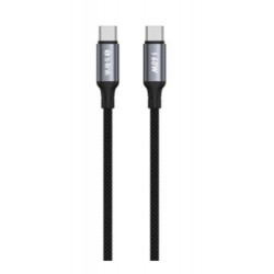 S-link Armor CC-01 60W 1.2m Type-C to Type-C PD Örgülü Metal Başlıklı Siyah Hızlı Şarj Kablosu