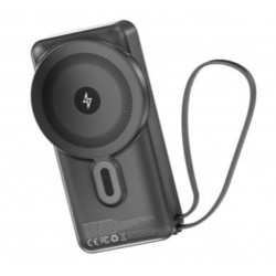 S-link G360 10000mAh PD35W+Magsafe 15W Type-C Kablolu Siyah LCD Taşınabilir  Powerbank