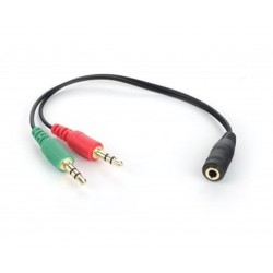 Dark "DK-CB-AUC02" 2x3.5mm Stereo Erkek - 3.5mm Stereo Dişi Y Kablo