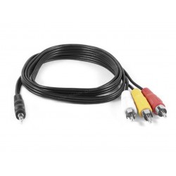 Dark"DK-CB-VCOMX35" 1 Metre 3.5 mm - Kompozit RCA Video ve Ses Kablosu