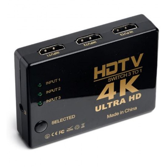 Dark"DK-HD-SW3X1" Full HD 3 Giriş 1 Çıkışlı HDMI Switch (Seçici)
